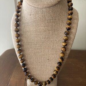 Vintage Tiger’s Eye Bead Necklace 23”